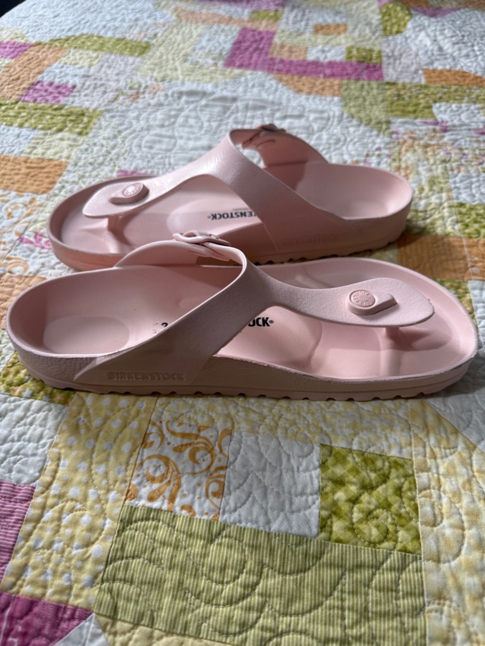 Birkenstock Pink EVA Thong Sandals with Buckle - Picture 3 of 5